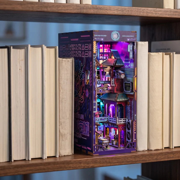 Neon Alley — Cyberpunk DIY Book Nook
